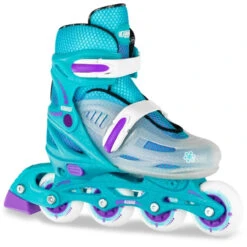 UNCLE PETES TOYS Sales 23 148 Adjustable Inline Skates - Teal Glitter Large (size 5-8)