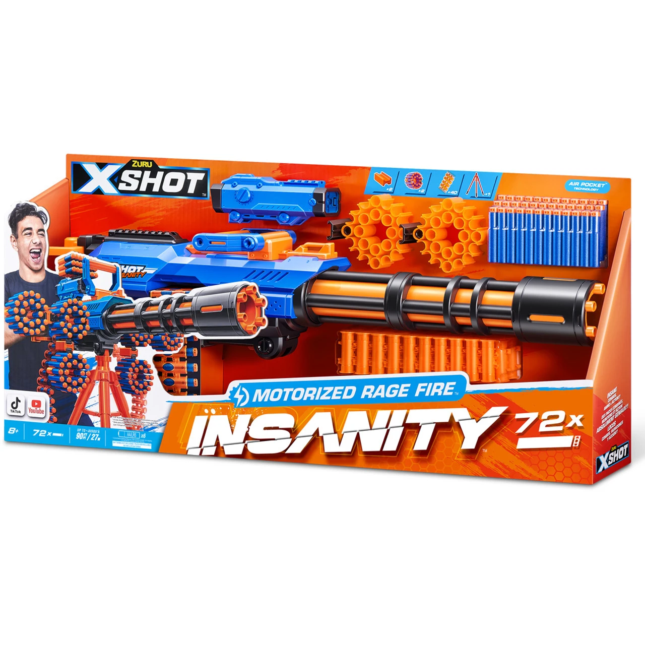 XSHOT Insanity Motorised Gatling Blaster With Tripod+72 Dart 5 XSHOT Insanity Motorised Gatling Blaster With Tripod+72 Dart - Image 3