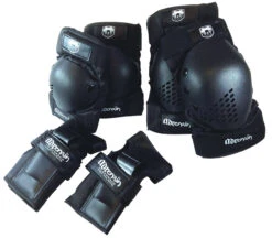 Skate Protection 6 Pce Set - Large Black
