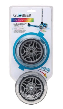 Globber 121mm Light Up Wheels - For GoUp/Primo/Flow (Pair)