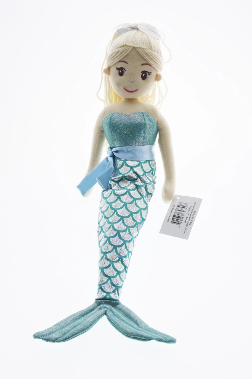 45cm Mermaid Plush - Cyrena Turquoise 3 45cm Mermaid Plush - Cyrena Turquoise