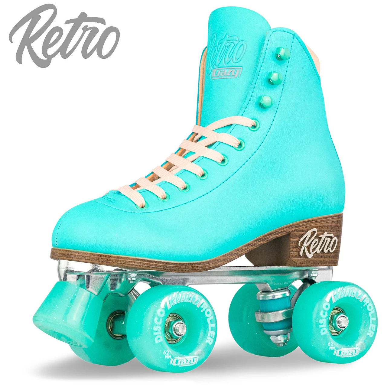 Retro Roller Skates Teal (Eu41) Mens 8/ Ladies9 4 Retro Roller Skates Teal (Eu41) Mens 8/ Ladies9 - Image 2