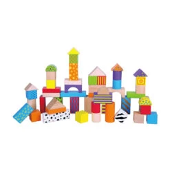 Viga Colioured Wooden Pattern Blocks In Carry Case 50 Piece -UNCLE PETES TOYS Sales WoodenBlocks50Piece Viga 3 5000x 32186.1687326935