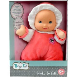 Babys First Minky Doll - Coral