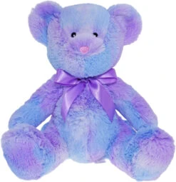 Plush Bear Toby Purple/Blue