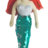 45cm Faith Flip Sequined Green/Silver Mermaid