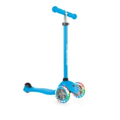 Globber PRIMO Foldable Scooter Light Blue Light Up Wheels
